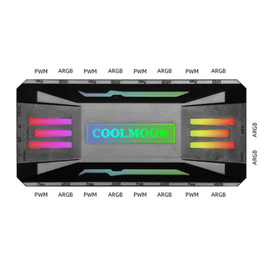 Bộ Hub và Remote Coolmoon PA-1 ARGB Hỗ trợ Aura Sync