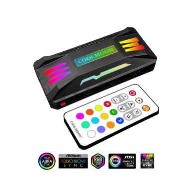 Bộ Hub và Remote Coolmoon PA-1 ARGB Hỗ trợ Aura Sync