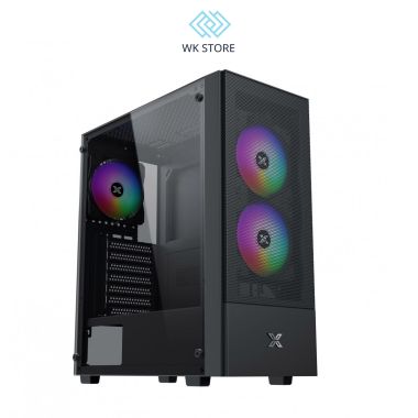 Vỏ Case Xigmatek Hero II Air 3F Trắng / Đen Kèm 3 Fan Led