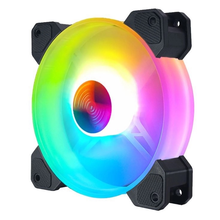 Bộ kit quạt tản nhiệt, fan case Coolmoon Y1 Led RGB 16 triệu màu, 366 hiệu ứng - kèm hub và remote