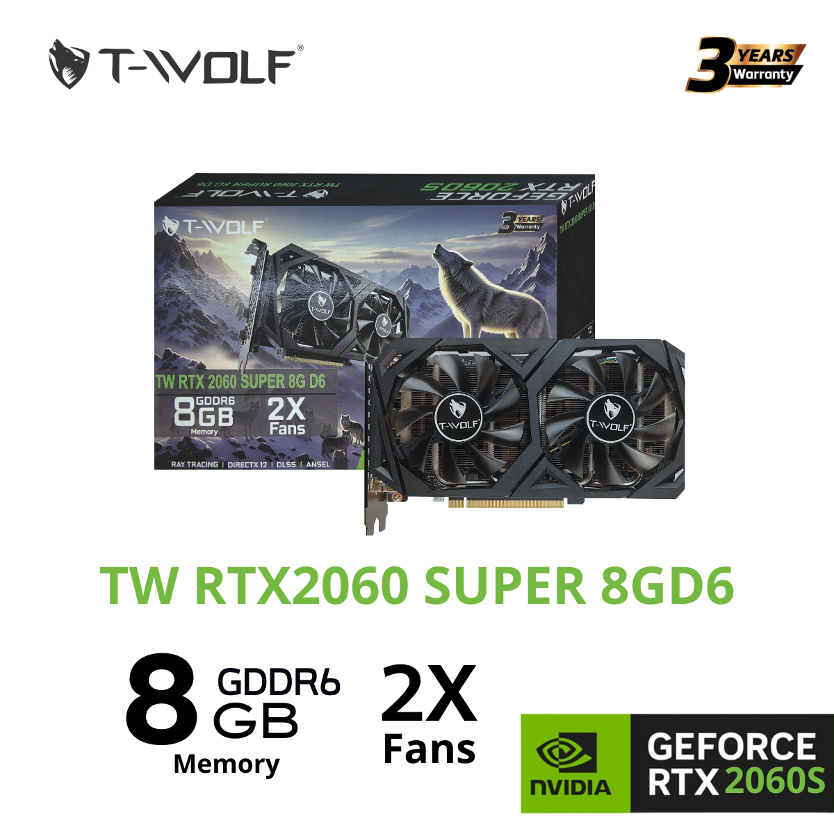 VGA T-Wolf Geforce RTX 2060 Super 8GB GDDR6