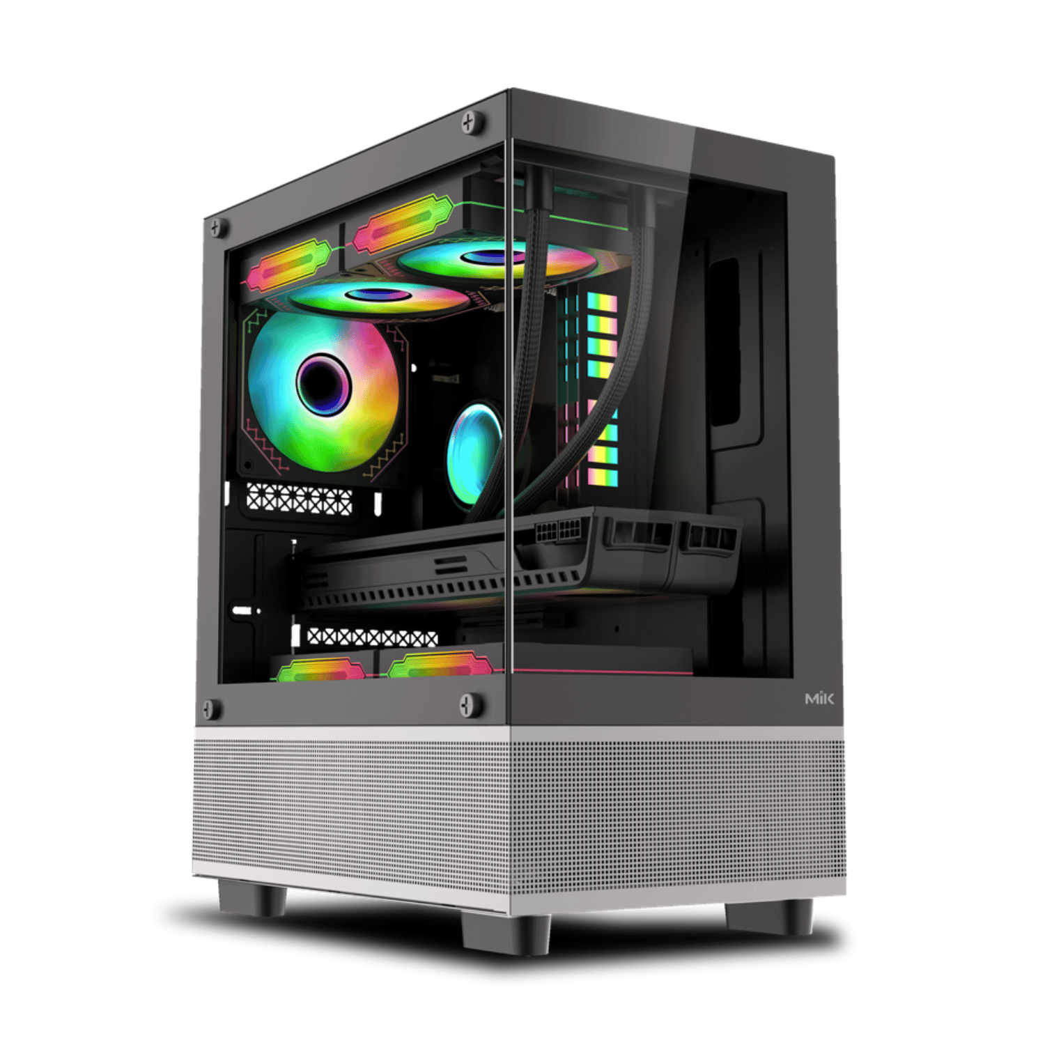 VỎ CASE MIK AETHER BLACK / WHITE (MATX/MID TOWER/MÀU ĐEN)