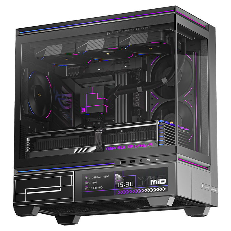 Vỏ Case Thermalright TL-M10 Vision Black / White | M-ATX, Có LCD 9.2